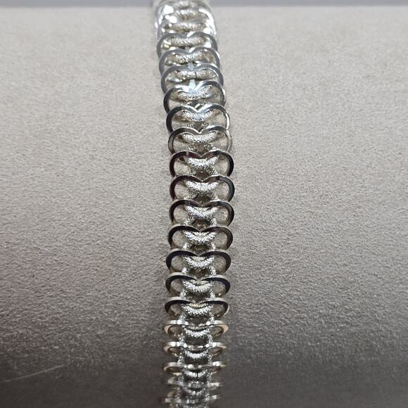 Vintage 60's Retro Silver Tone 15" Aluminum Link Chain Necklace Marked Germany - Picture 8 of 9